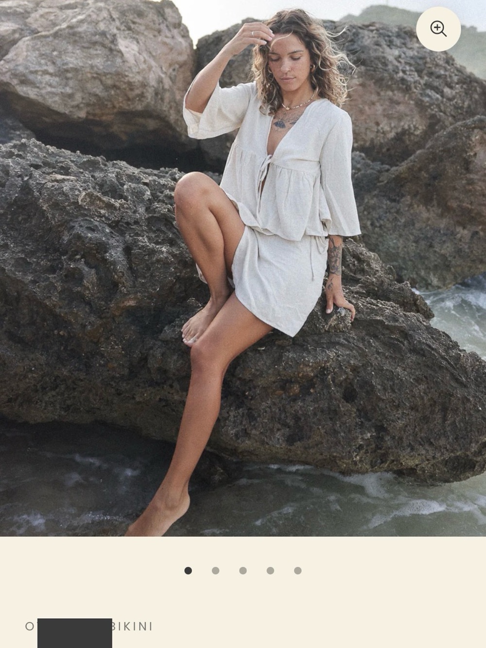 Women’s linen wrap top